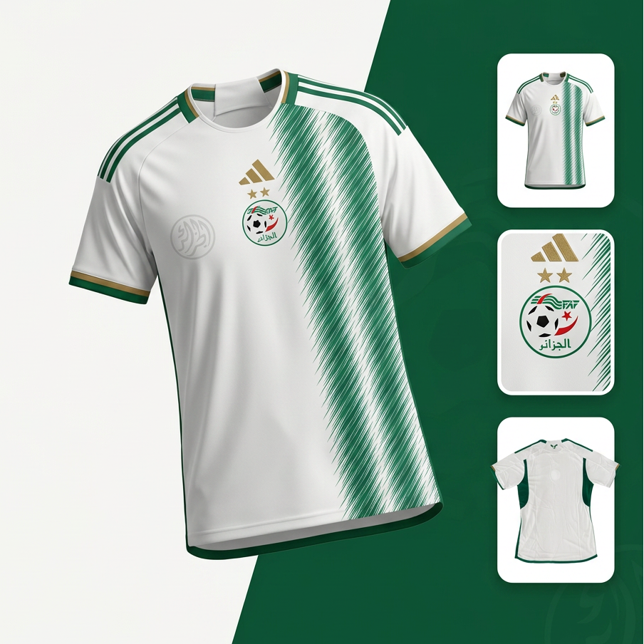 Maillot Algerie "IDENTIQUE ADIDAS" - Blanc