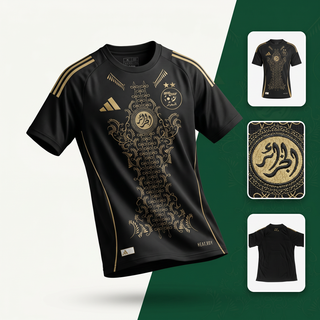 Maillot Algerie Karakou Edition - 24/25 (Noir)